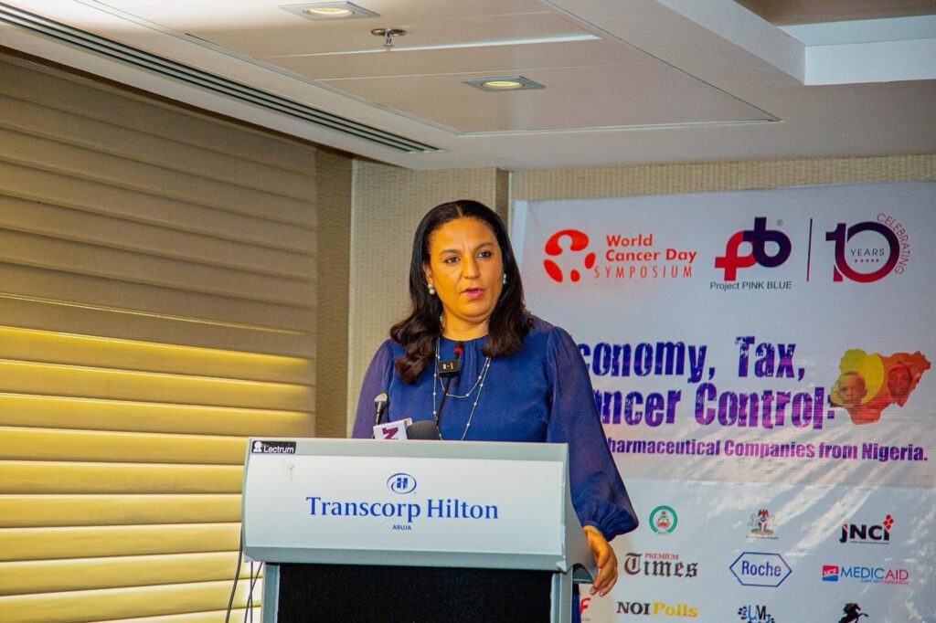 - Dr Clare Omatseye, Founder & Managing Director, JNC International Ltd. speaking at the World Cancer Conference in Abuja.